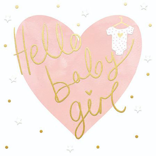 Picture of HELLO BABY GIRL CARD